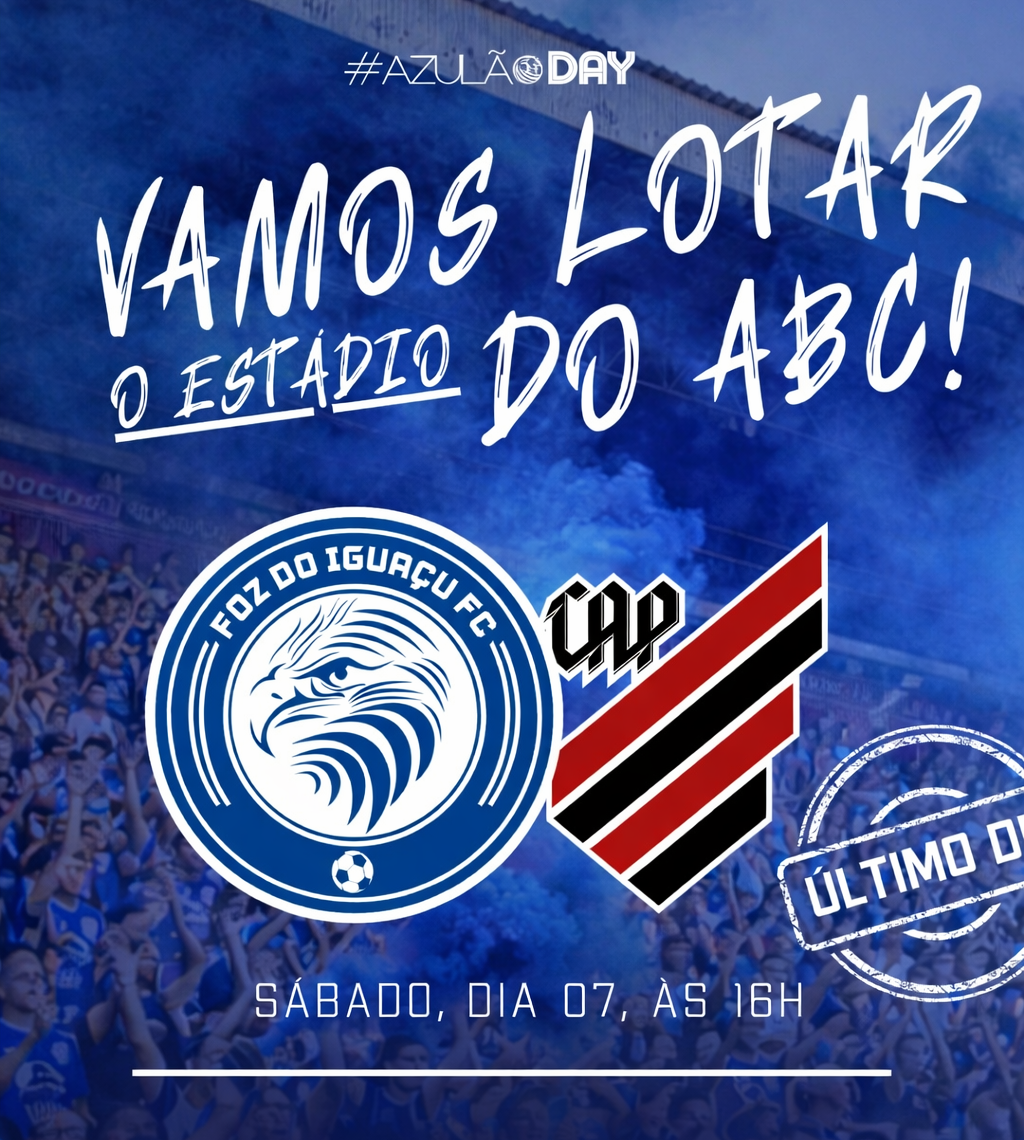 Foz do Iguaçu FC convoca torcida para último jogo no ABC com promoção especial