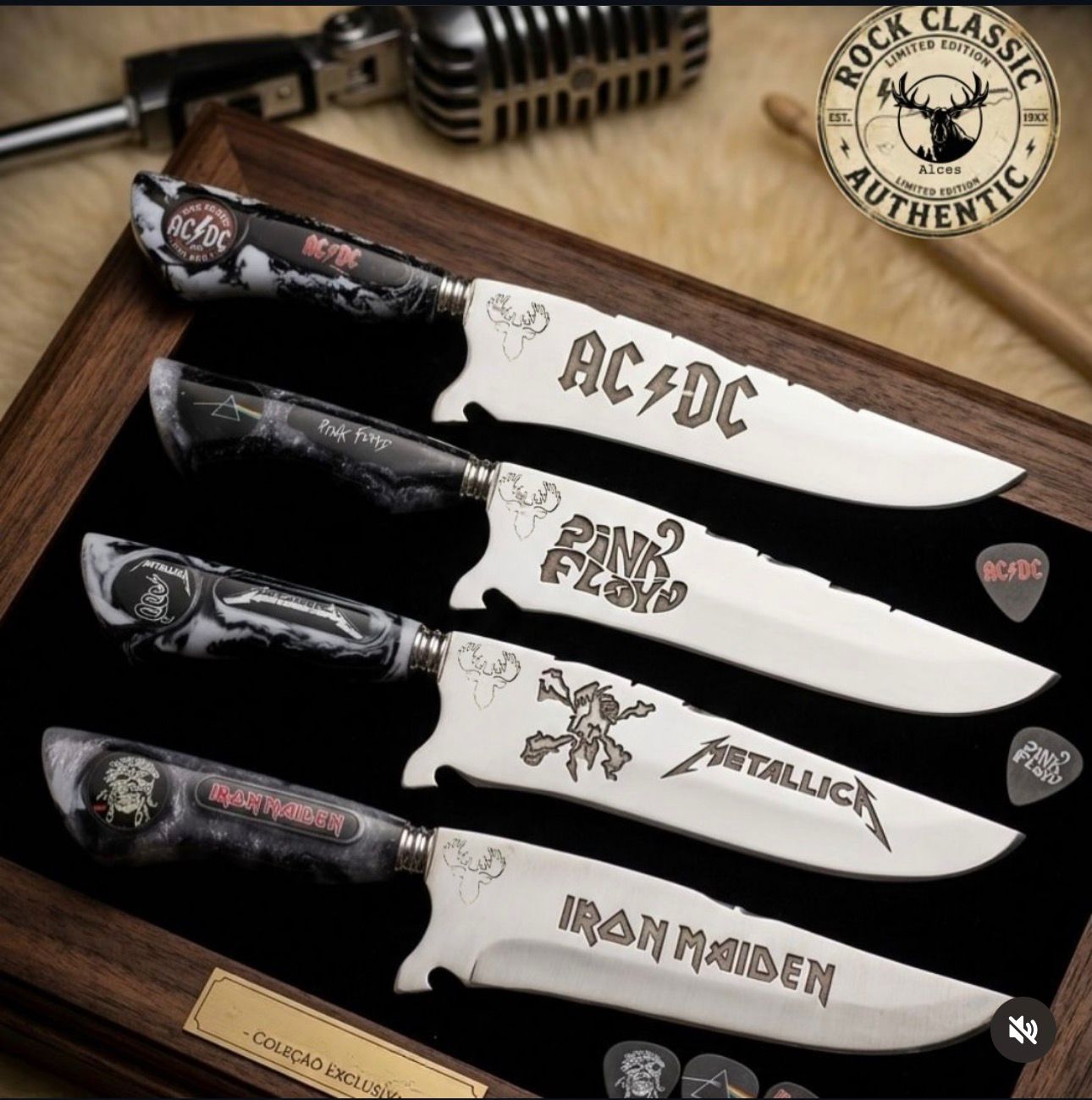 Cutelaria Alces lança coleção “Rock Classic Authentic” com facas inspiradas em ícones do rock