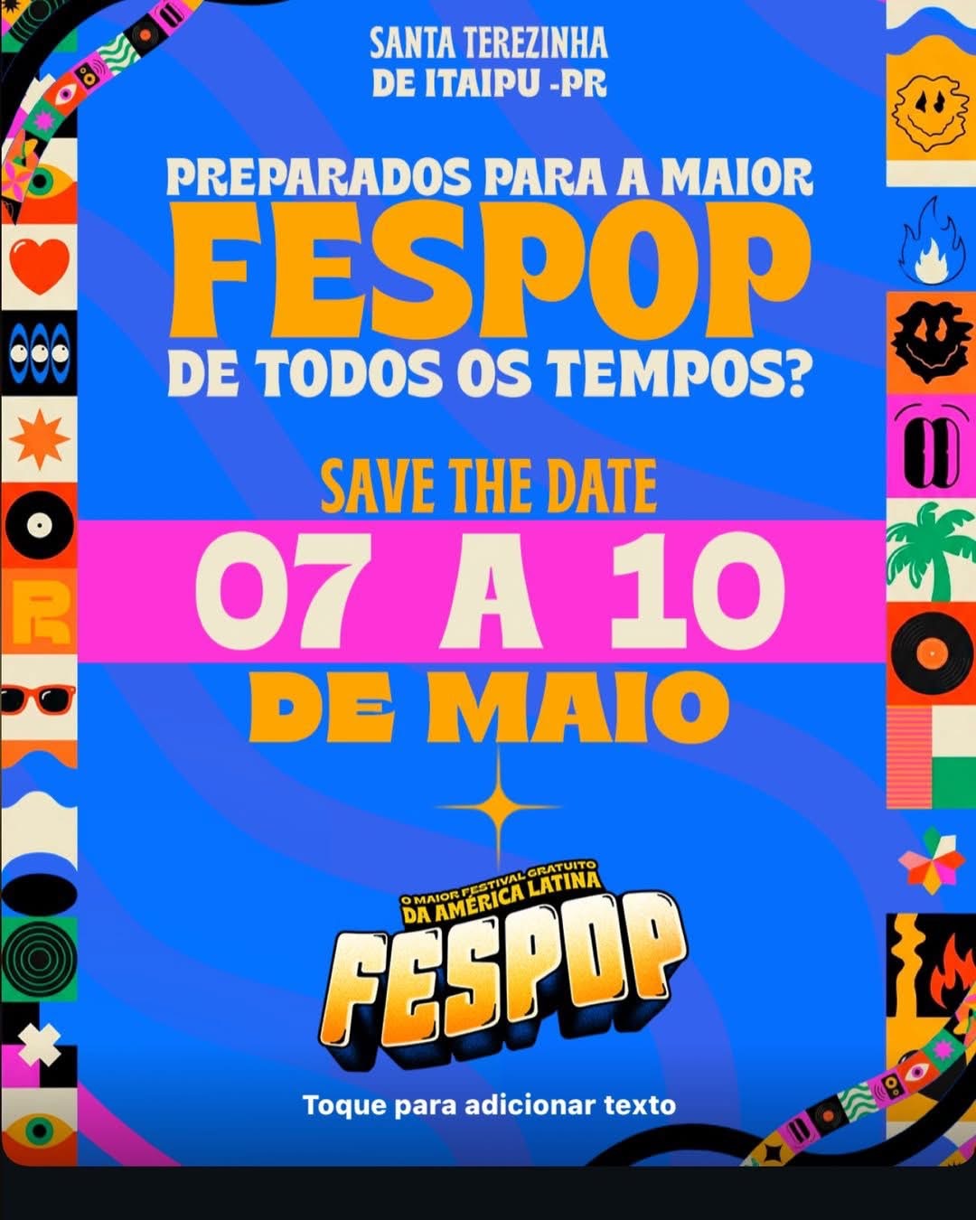 FESPOP 2026: Santa Terezinha de Itaipu anuncia datas de um dos maiores festivais gratuitos da América Latina