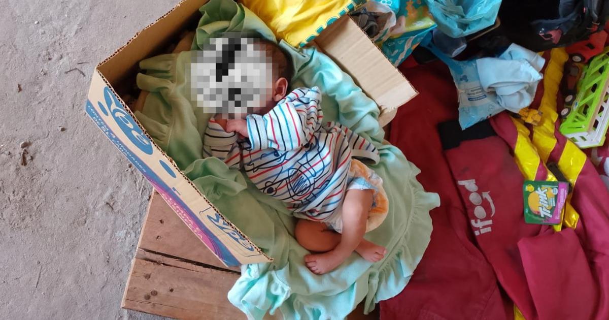 Bebê dorme em caixa de papelão e expõe realidade invisível em Foz do Iguaçu