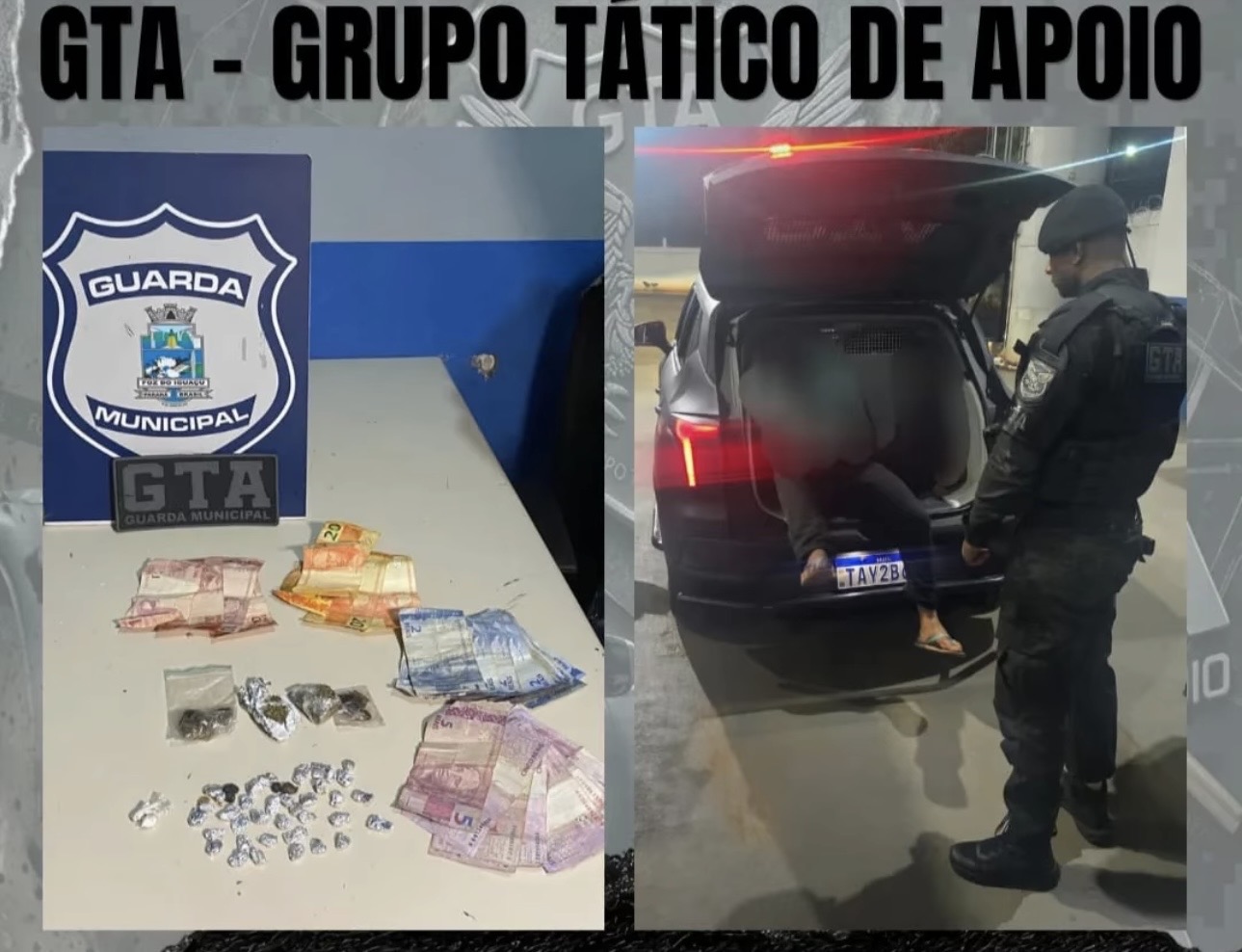 GTA da Guarda Municipal prende traficante e cumpre mandado de prisão na Praça da Bíblia