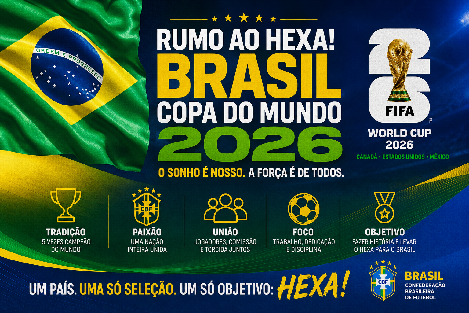 Brasil divulga os 26 convocados para a Copa do Mundo de 2026