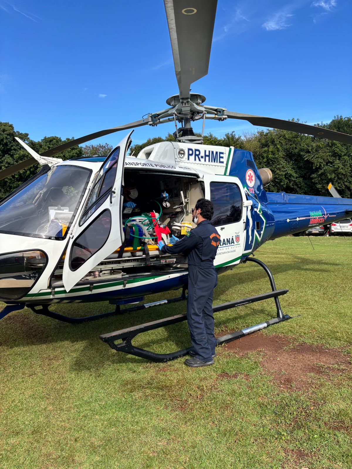 Paciente do Hospital Municipal de Foz é transferido em aeronave para tratamento especializado em Pato Branco