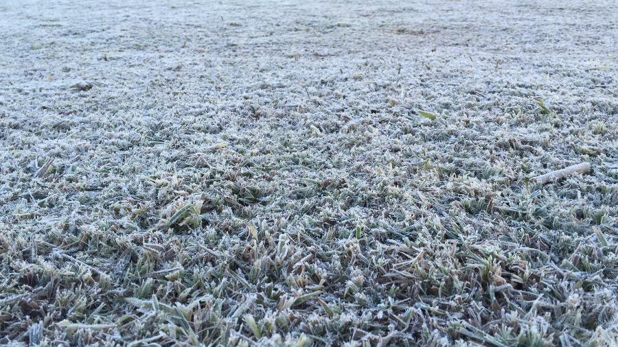 Geada cobre Foz do Iguaçu e frio intenso dá lugar à gradual elevação das temperaturas