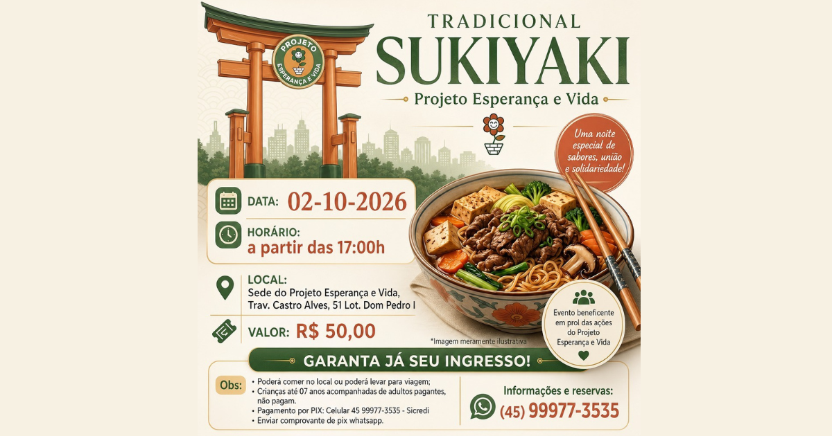 Sukiyaki Solidário em Foz do Iguaçu