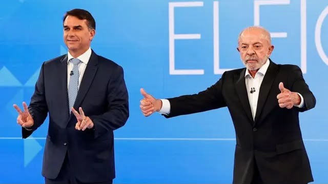 Lula e Flávio Bolsonaro disputam o segundo turno das eleições presidenciais de 2026, com pesquisas indicando empate técn