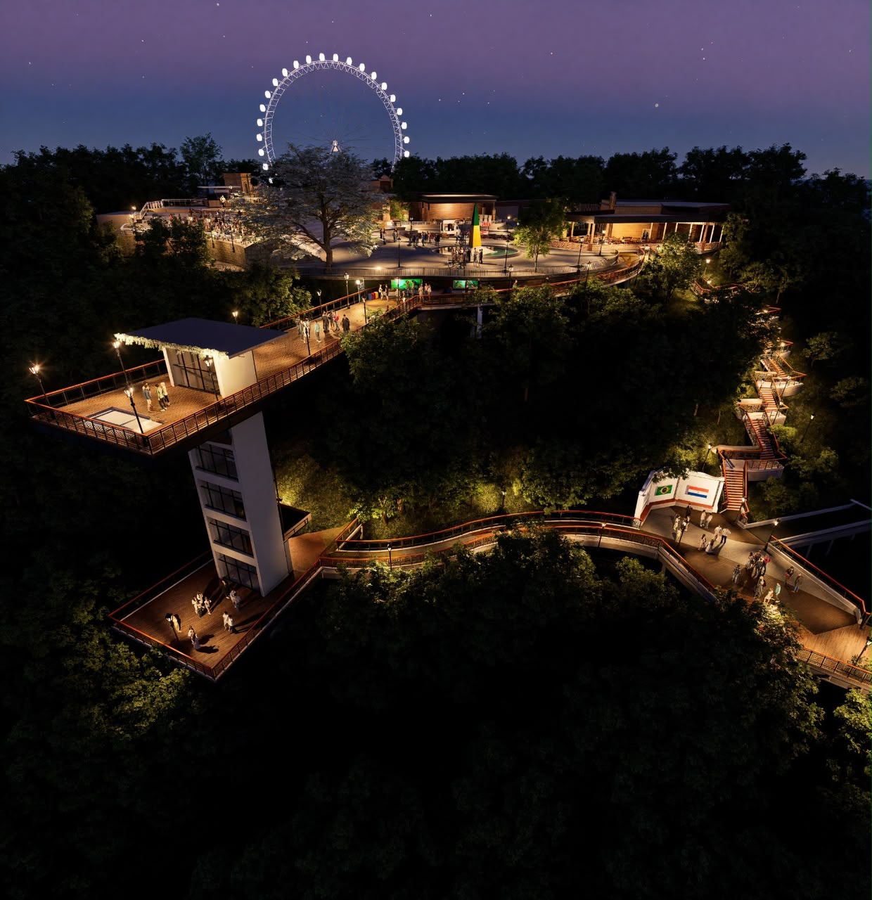 Um projeto cheio de particularidades trouxe a integração entre Marco das Três Fronteiras e Espaço das Américas. (Imagem Urbexxa Arquitetura e Urbanismo)